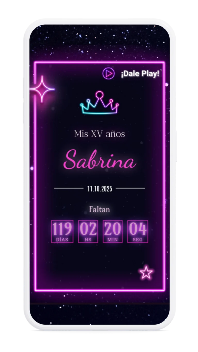 Modelo de invitación Glow